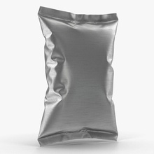 feuille d'emballage des aliments 3d molier de l'aluminium sac vide clair le conteneur la conception papier d'aluminium les international modèle pack l'emballage paquets en plastique sachet produit commerce détail snack vray wrapper 3d print model - Mito3D