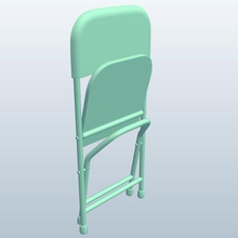 dobre cadeira dobrado v1 de fora móveis printable lowpoly 3d print model - Mito3D