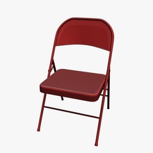 silla plegable de metal v2 plegado presidente muebles el imprimible lowpoly 3d print model - Mito3D