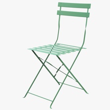 folding garden chair guinguette balcony bistro decoration furnishings furniture green indoor lux metal model newlc outdoor paris patio place relax relaxation summer terrace v 3d print model - Mito3D