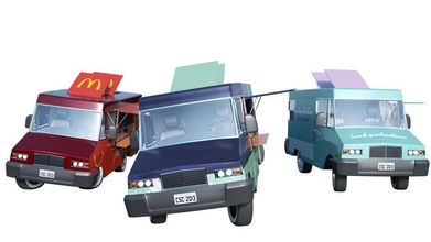 caminhão de alimentos arqueado arquitetura archviz o blender carro conceito elementos foodtruck modelo prismarenders do veículo viz 3d print model - Mito3D