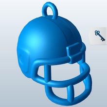 Fußball-Helm v1 ziehen Kette Uhrketten Fußball Helm fob Elemente bedruckbar ist lowpoly fob-Elemente 3d print model - Mito3D