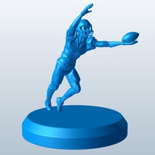 football player catching ball trophy v1 statues busts printable lowpoly 3d print model - Mito3D