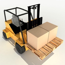forklift aeche cargo carrier carry heavy industrial industry model pickup shipping transport transportation truck vehicle 3d print model - Mito3D