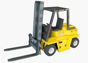 forklift auto loader 3ds ali ammar car cart cheap crane driver electric factory heavy industrial lift lifter load machine model realistic seat syed transport truck tyre vehicle vray 3d print model - Mito3D