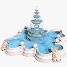 fountain aelxr architecture baroque classic decor elements entry exterior fake flow garden interior jet luxury model parking residence royal scene simulation water waterfall 3d print model - Mito3D