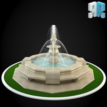 Brunnen 059 Architektur die klassische Klassizismus Modell - Modul roombaroom 3d print model - Mito3D