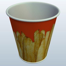 frech fry cup v1 french containers printable lowpoly 3d print model - Mito3D