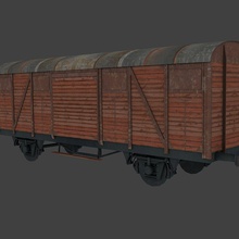 kargo treni distantoasis yük oyun endüstriyel daha düşük makine mod model poly demiryolu tren ulaşım araç vagon tekerlek 3d print model - Mito3D