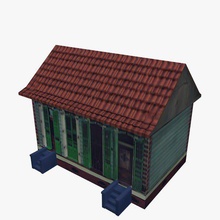 french quarter buildings v1 building printable lowpoly 3d print model - Mito3D