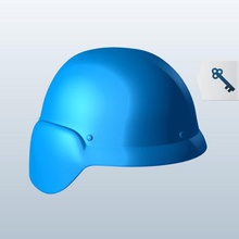 french spectra helmet v2 apparel printable lowpoly 3d print model - Mito3D