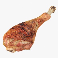 fried chicken leg 01 3d baked bird bsker collection cooked dinner fastfood food fry grill legs lunch meat model obj roast snack turkey vray 3d print model - Mito3D