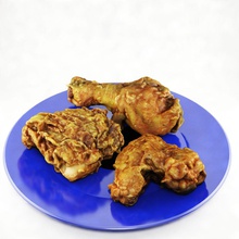 fried chicken-Platte burger Huhn knusprig sind drumstick Essen braten kfc Mahlzeit Modell Goldklumpen überzogen Streifen Beine vyvera Flügel 3d print model - Mito3D
