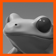 Frosch Amphibien Tier anime arikimao Charakter Kreaturen Regenwald grün jumper Art Modell - Spielzeug Baum 3d print model - Mito3D