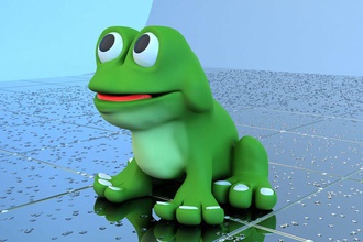 frog 3d bath cartoon character model piersie plastic rubber toy water 3d print model - Mito3D