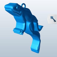 frog v1 window hanger decorations printable lowpoly 3d print model - Mito3D
