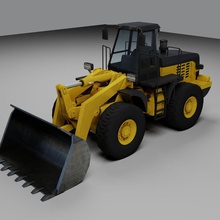 front end loader 3d building car construction diesel door engine fuel heavy home house industrial metal model motor mvcomputers office semi steel tire tractor truck vehicle wheel 3d print model - Mito3D