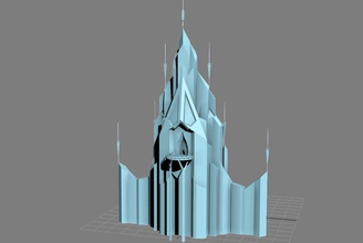 elsa'nın buz Sarayı donmuş 3d anna mimarlık kale disney elsa fantezi dondurma model olaf optimus primal s gökdelen kar yapısı kış 3d print model - Mito3D