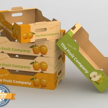 frutta & verdura di dialogo apple la banana box marrone cartone cherry contenitore ondulato dettaglio cibo negozio generi alimentari hiddevandijk modello arancione ananas prodotto shop store verdure 3d print model - Mito3D