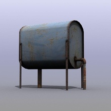 fuel tank 3d barrel building chemistry container detail factory game heavy huge industrial irven lower model oil parts petrol petroleum plant poly rusty structure water 3d print model - Mito3D