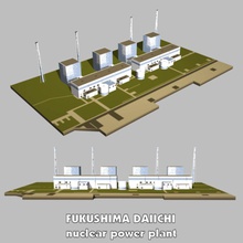 centrale nucléaire de fukushima l'architecture atomique chrisz3d desaster une explosion gau industrielle japon la machine modèle le l'usine puissance tremblement terre radioactives structure 3d print model - Mito3D