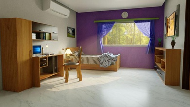 tam oda iç döşenmiş aistandard arnold sanat hayırlı yatak odası olarak mobilyalı mobilyalar mobilya grafik aag yüksek canlı daha düşük lüks maya model poly kalite doku 3d print model - Mito3D