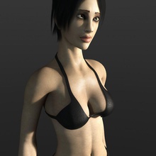 fully rigged female sss skin clothes 3ds animation athlete character cloth damian88 girl hair hq human humanoid lady man max mental model pants phisique ray rig sexy top woman 3d print model - Mito3D