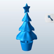 funky en busca del árbol de navidad v1 buscando temporada imprimible lowpoly 3d print model - Mito3D