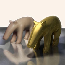divertente tapiro animale canino carattere cane oro italia modello notizia paulnaples striscia tapirino 3d print model - Mito3D