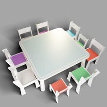 furniture children kindergarten chair child colour furnishings model modero table 3d print model - Mito3D