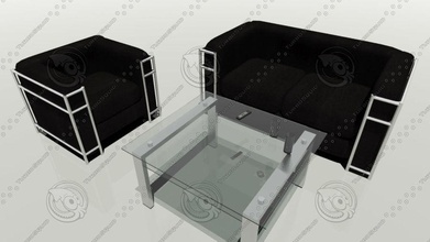 furniture chair couch furnishings jochemnl lounger model sofa table 3d print model - Mito3D