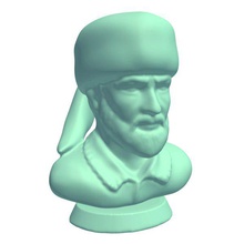 furtraderbust v1 le buste de la fourrure trader raton laveur chapeau décorations imprimable lowpoly 3d print model - Mito3D