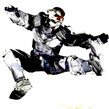 asker mücadele fütüristik zırh karakter fantezi fi avcı insan kostantin sci bilim kurgu video oyunu savaşçı 3d print model - Mito3D