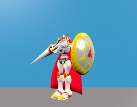 gallantmon dukemon digimon characters 3d print model - Mito3D