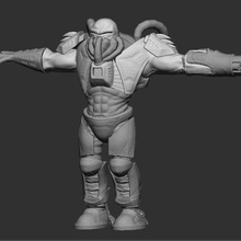 personagem do jogo criatura 3ds alien o claudiua criaturas de alta humanos inferior max modelo obj poli sci fi gratuito esculpir arma zbrush 3d print model - Mito3D