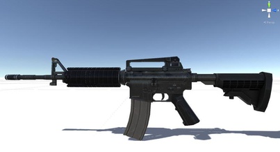 juego listo carabina m4a1 rifle arma de fuego luciasil m4 modelo 3d print model - Mito3D