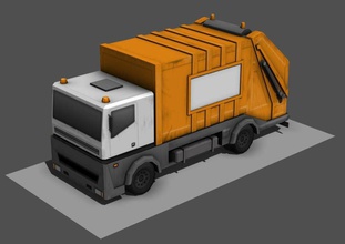 Çöp kamyonu araba şehir çöp ağır mmrobi model yarı kamyon van araç 3d print model - Mito3D