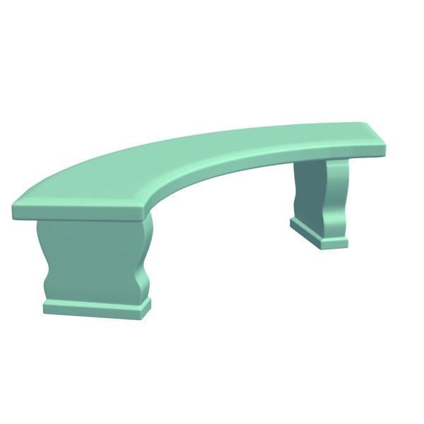 garden bench v2 outdoors printable lowpoly 3D print model - Mito3D