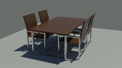 Garten Möbel Stuhl Einrichtung gertk Modell outdoor Tabelle 3d print model - Mito3D