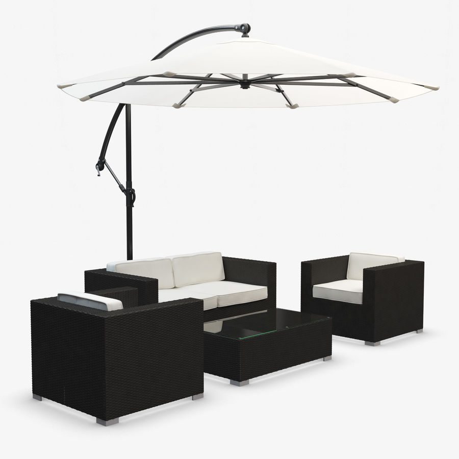 Gartenmöbel sunbrella - synthetischen rattan 3dcorner Sessel Kaffee Sammlung couch außen Faser Einrichtung Möbel Garten lawnchair Liege Modell osmanischen outdoor Terrasse sofa Tabelle technorattan wicker 3D print model - Mito3D