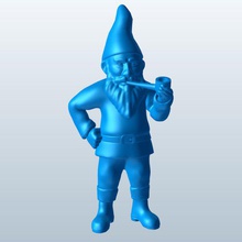 garden gnome pipe mouth v1 mythical creatures printable lowpoly 3d print model - Mito3D