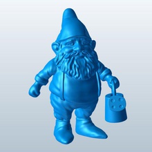 garden gnome water can v1 watering mythical creatures printable lowpoly 3d print model - Mito3D