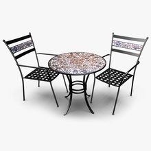 giardino mobili da la sedia collezione ponte dettaglio pranzo forge arredamento idee il ferro modello all'aperto patio piscina portico realistici giro set tabella illimitata battuto 3d print model - Mito3D