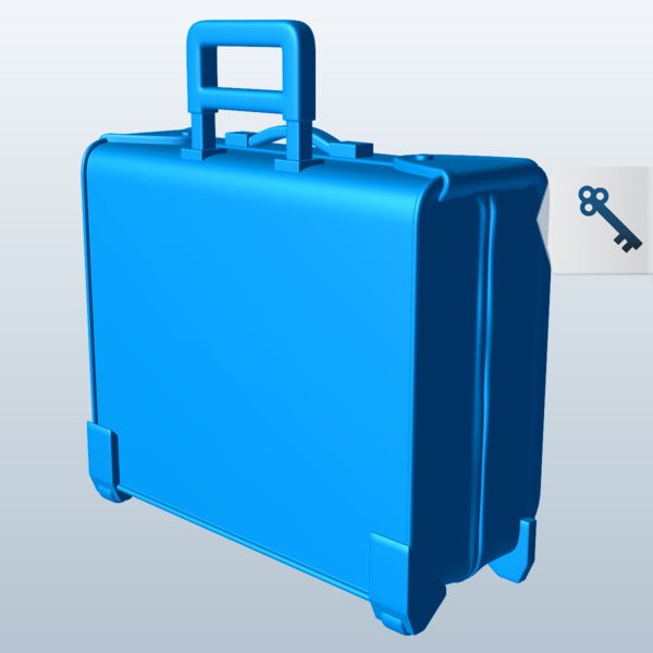 garment bag wheels v1 containers printable lowpoly 3D print model - Mito3D