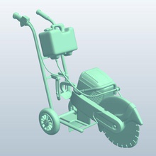 gas 14 cutoff saw trolley v1 tools equipment printable lowpoly 3d print model - Mito3D