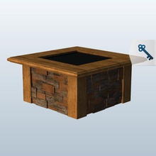 gas fire pit v2 git outdoors printable lowpoly 3d print model - Mito3D