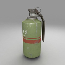 gaz bombası ordu bang patlama bomba boom c4 toplama patlayıcı frag el bombaları yalnız m14 m18 askeri model mermi duman silah kurt 3d print model - Mito3D