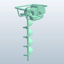 gaz sol à la tarière de forage v1 outils l'équipement imprimable lowpoly les 3d print model - Mito3D