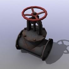 gas valve 3d detail factory game industrial irven liquid lower model old parts plant poly rusty 3d print model - Mito3D