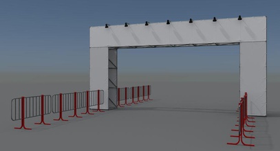 gate architecture asorxy elements fence finished goal model race rally scene sport start 3d print model - Mito3D